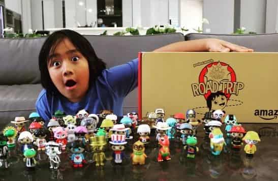 Ryan Kaji with his toys